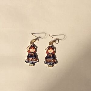 Gold-Tone Doll Earrings